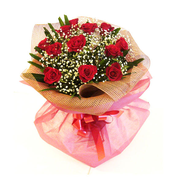 Roses are Red (12 stems long red roses)